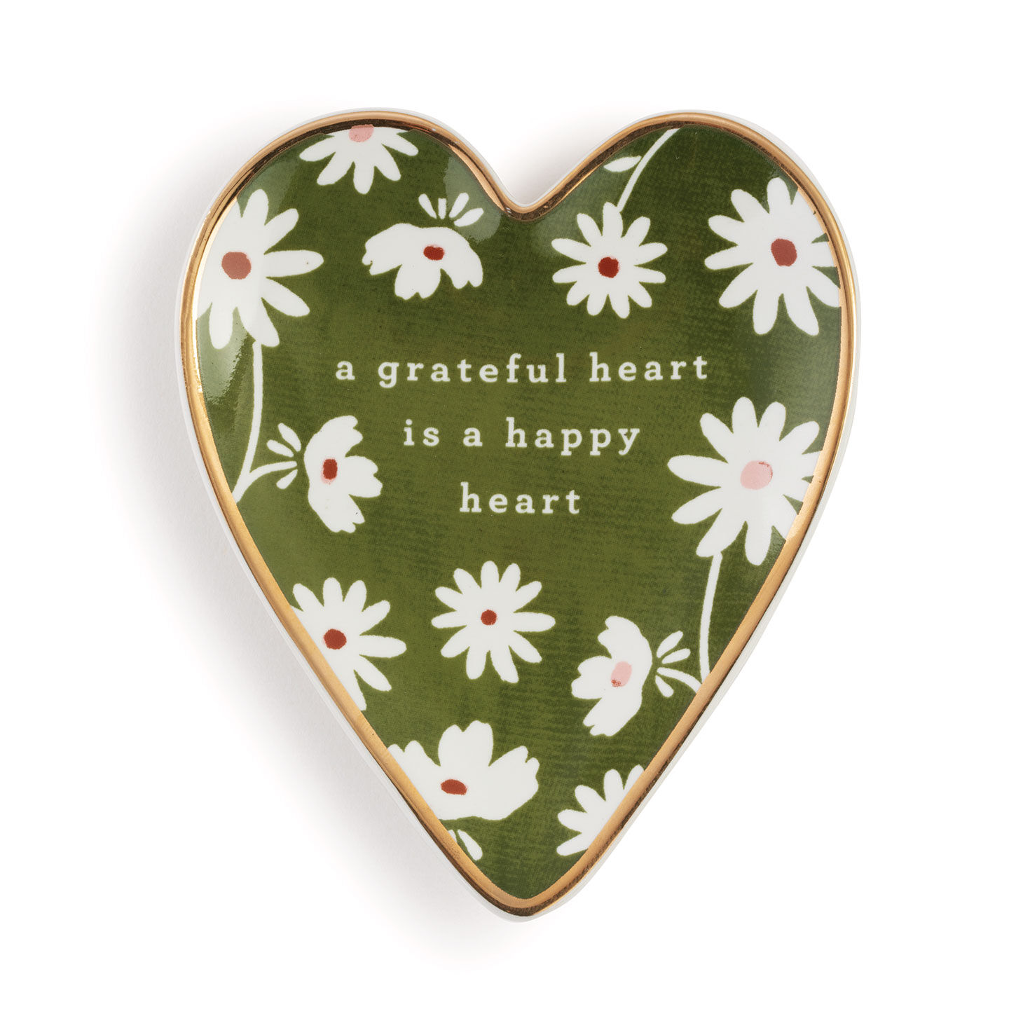 Demdaco Grateful Art Heart Trinket Dish