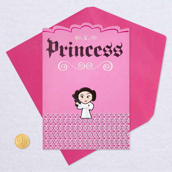 Star Wars™ Princess Leia™ Awesome Girl Birthday Card, , large image number 5