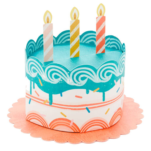 3D Pop-Up Birthday Cake Gift Trim, 