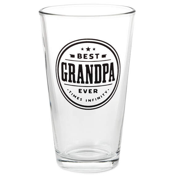 Best Grandpa Times Infinity Pint Glass, 16 oz., , large image number 1