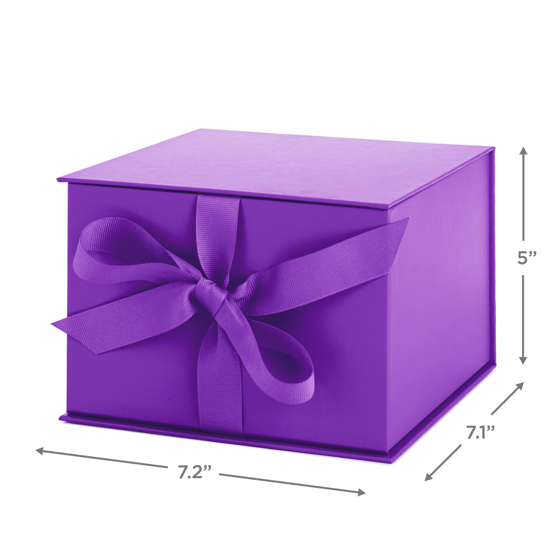 Bright Purple 5x7 Large Gift Box With Shredded Paper Filler Gift
