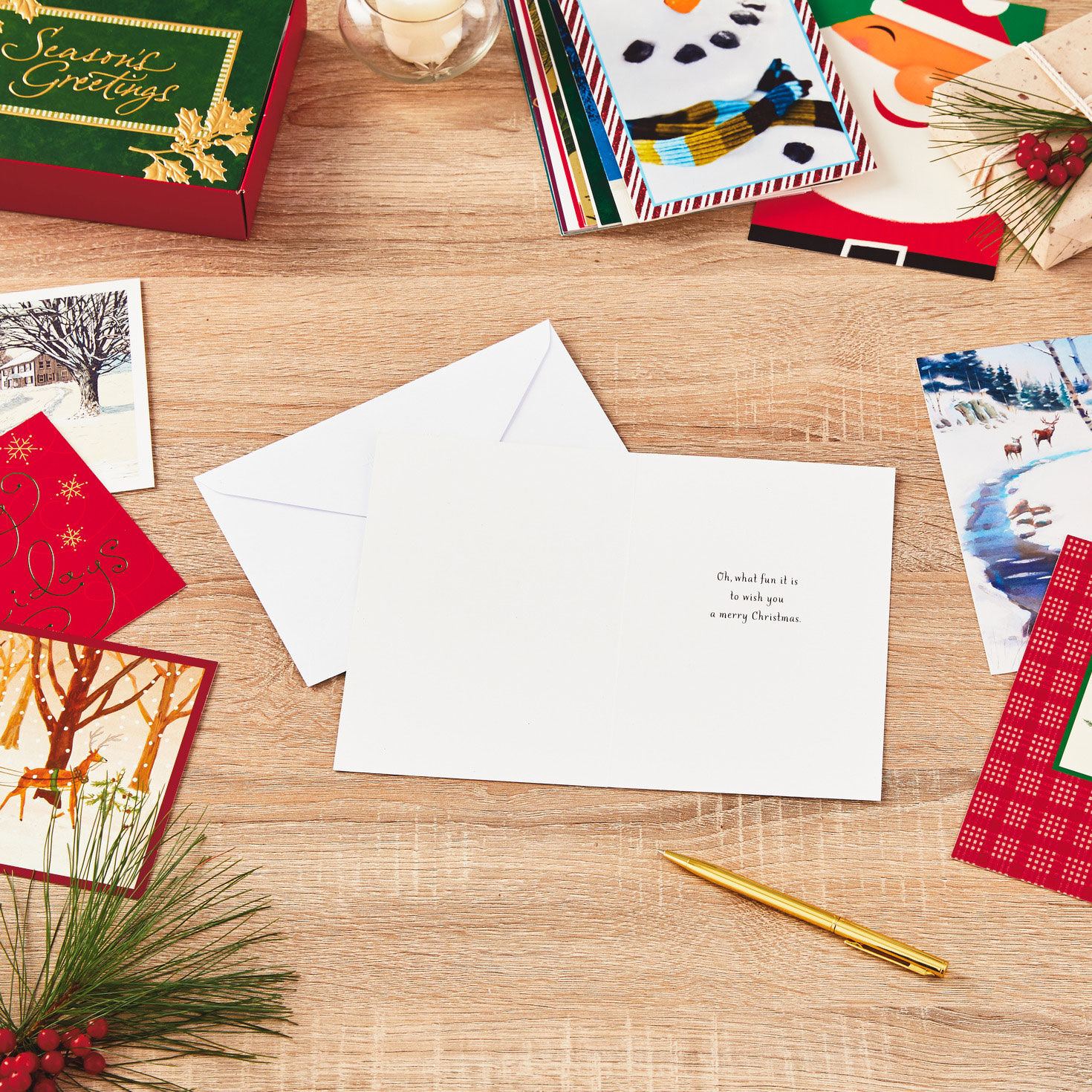 Seasonal Fun Boxed Christmas Card Assortment in use image number 6