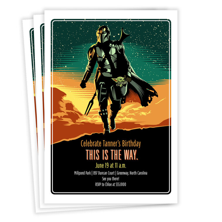 Star Wars: The Mandalorian™ This Is the Way Birthday Invitation, , large image number 1