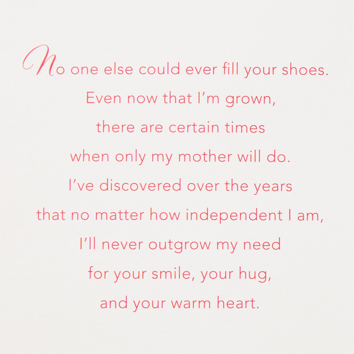 Pink Flowers and Gold Bird Mom Mother's Day Card Sentiment image number 2