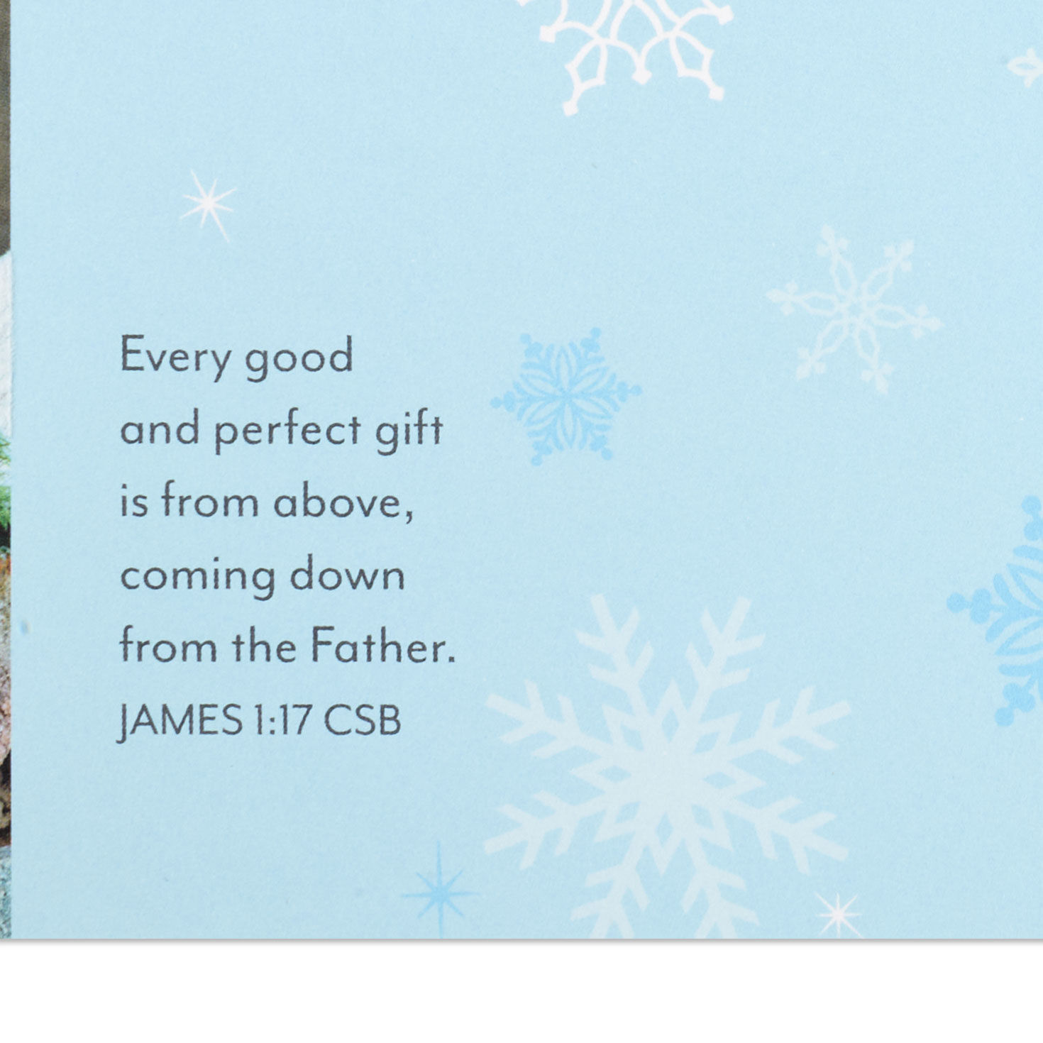 Snowy Barn Religious Christmas Card for Son scripture image number 3