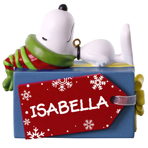 Peanuts® Snoopy Christmas Present Personalized Ornament, 