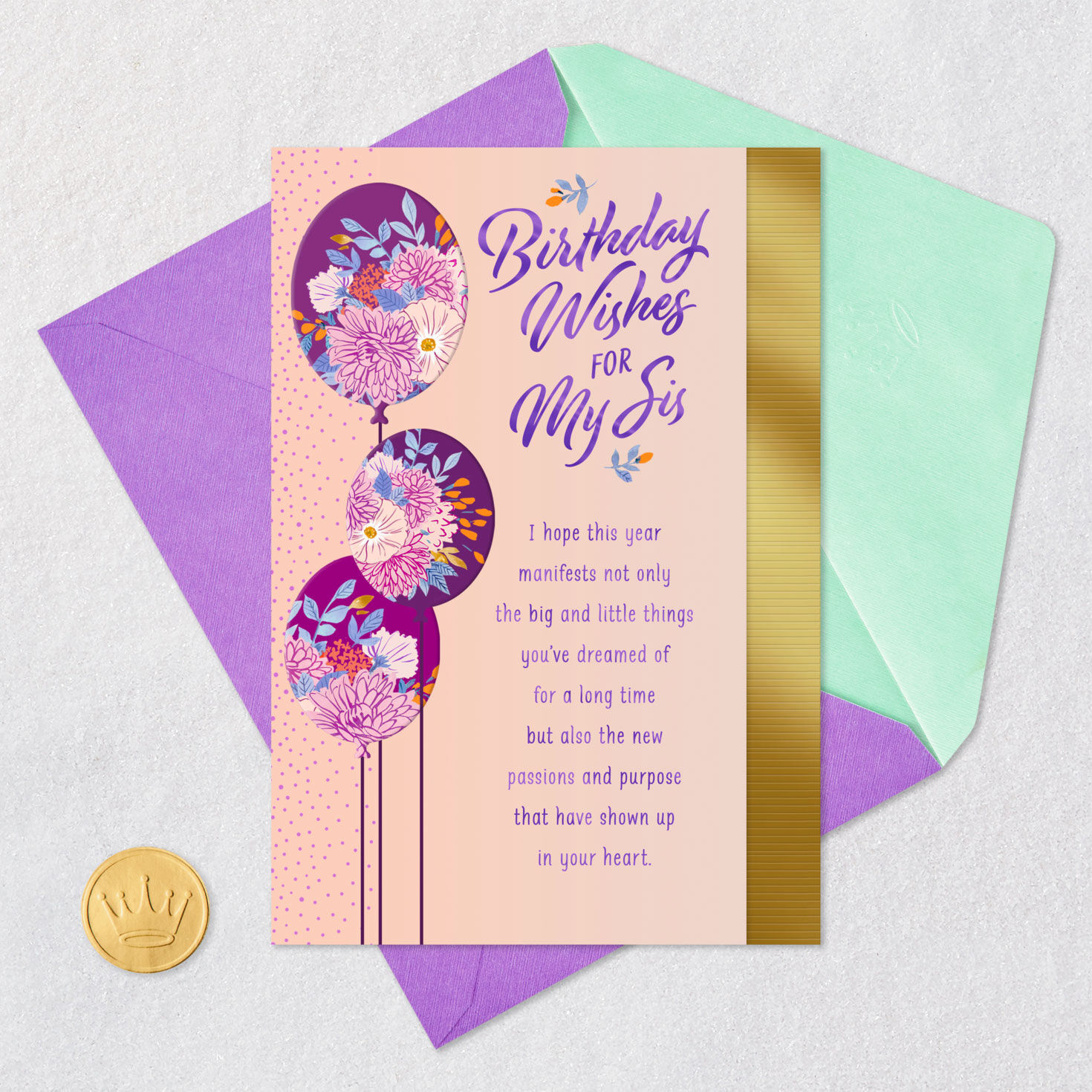 You Deserve Everything You Wish For Birthday Card for Sister, , large image number 6