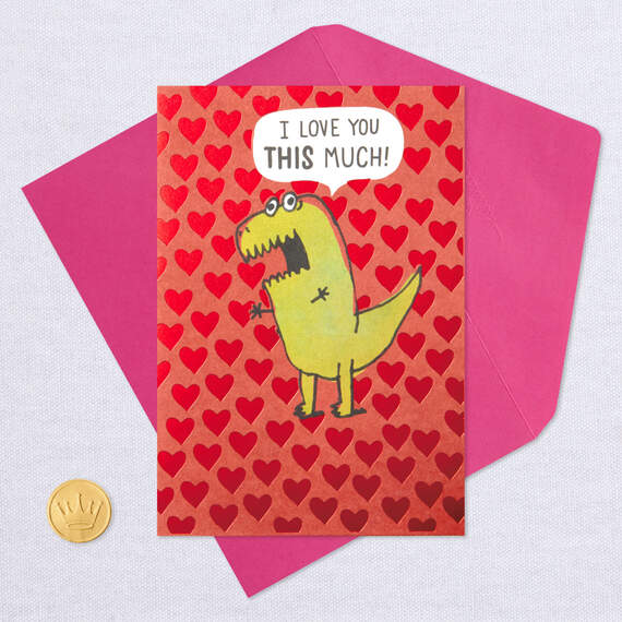 Love You This Much Funny Valentine's Day Card, , large image number 5