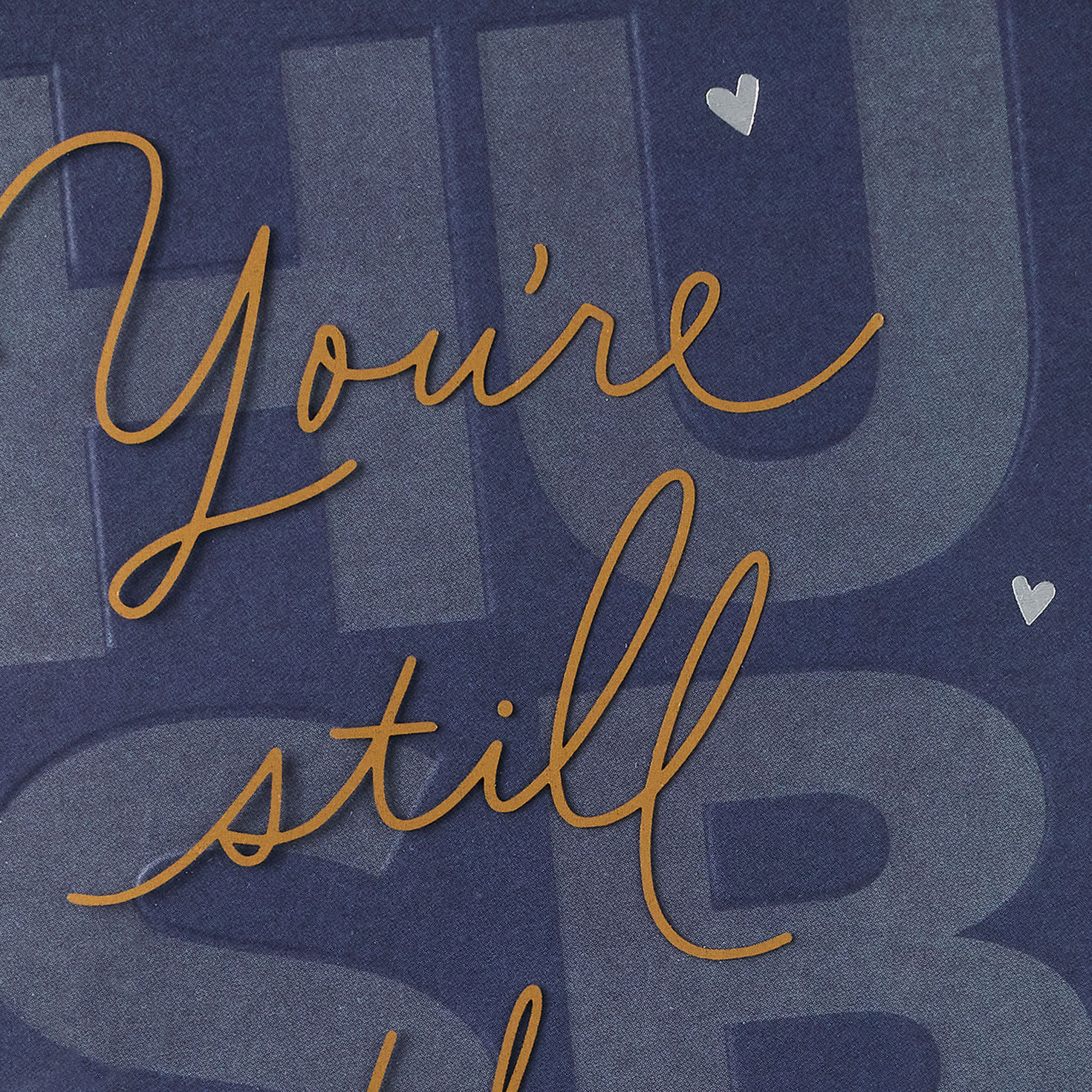 Navy Blue and Gold Script Anniversary Card Card Front Detail image number 4