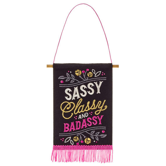 Sassy, Classy and Badassy Birthday Card With Removable Banner, , large image number 7
