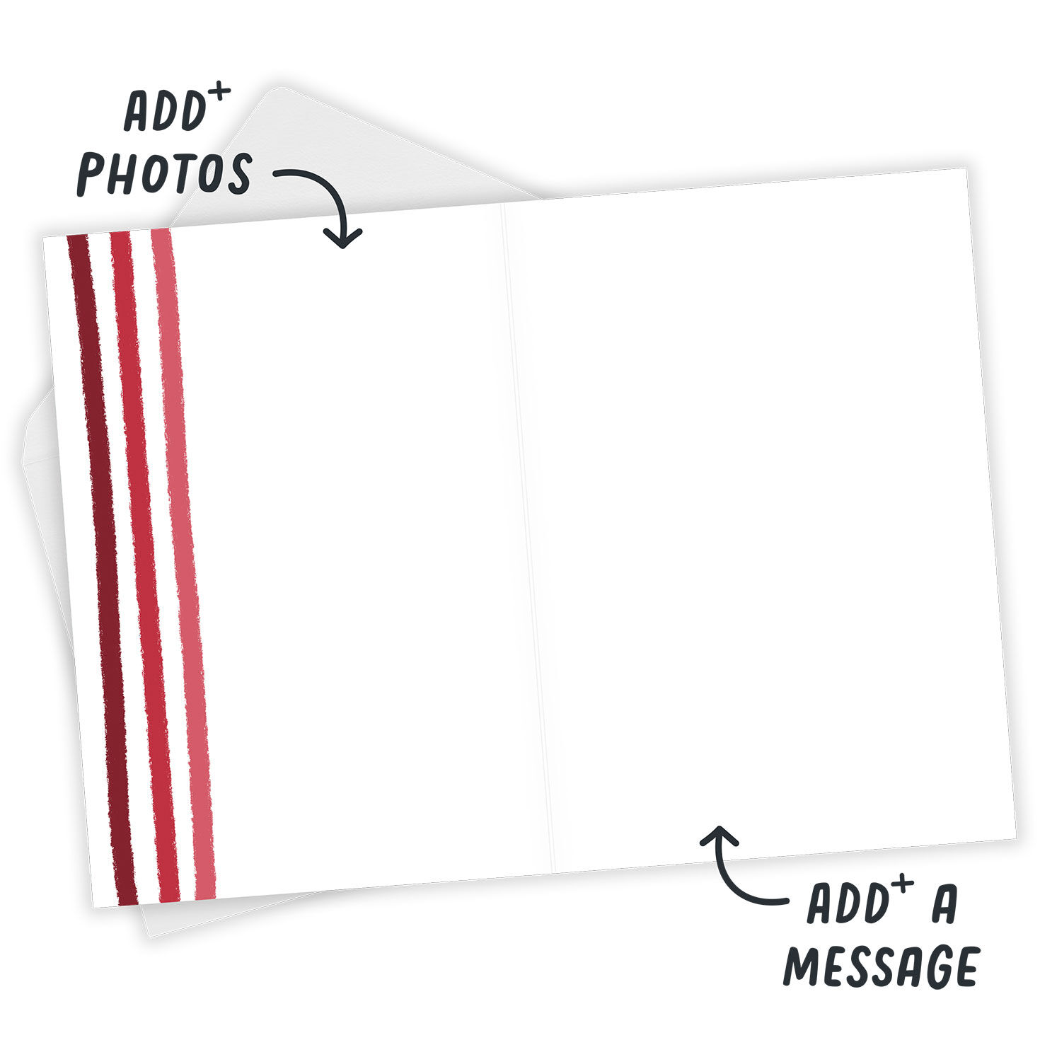 Personalized Red Heart Frame Blank Photo Card  image number 4