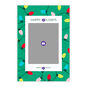 String Lights on Green Personalized Holiday Photo Card Card Front indicating personalization image number 5