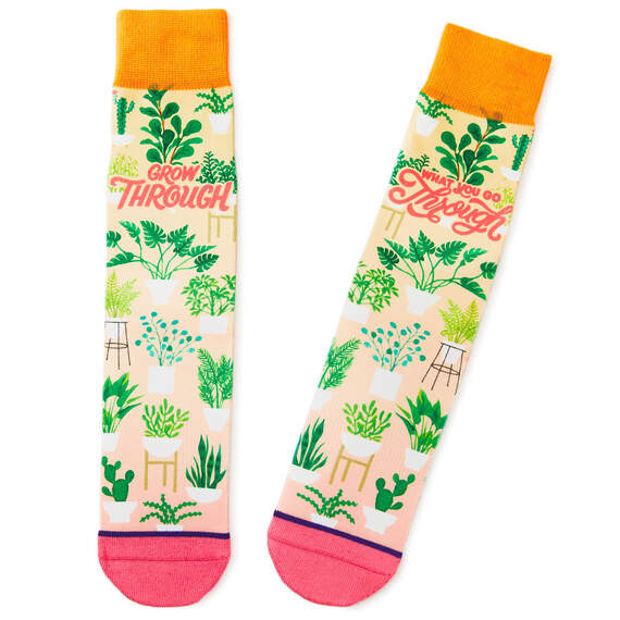 Grow Through Plants Fun Crew Socks, , large image number 1
