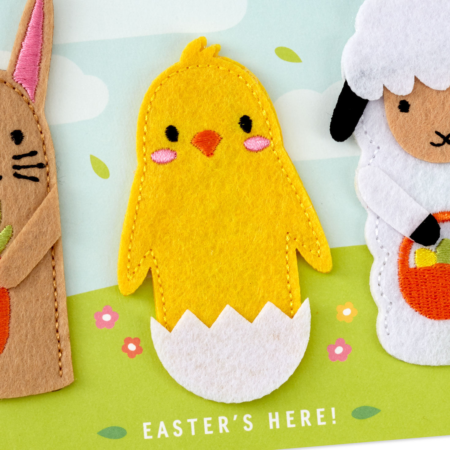 Animal Finger Puppets Easter Card for Kids Card Front Detail image number 4