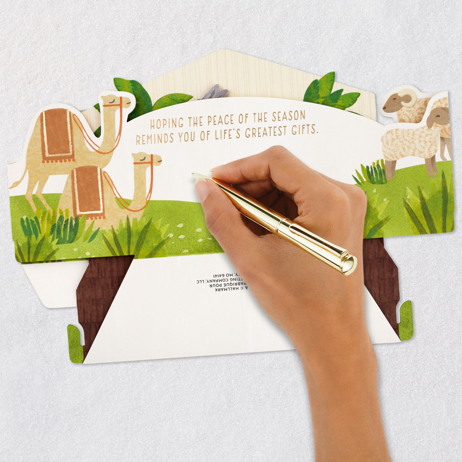 Joy to the World Nativity Scene 3D Pop-Up Christmas Card, , large image number 7