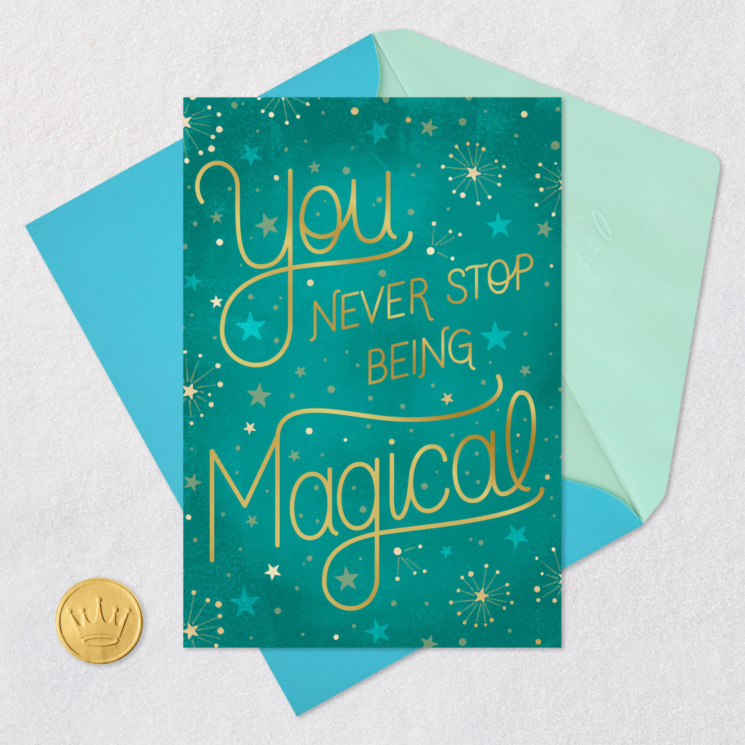 Cosmic Friendship Card Card Front with Envelope and Gold Seal image number 5