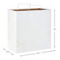 White With Gold Extra-Deep Square Gift Bag, 15", , large image number 3