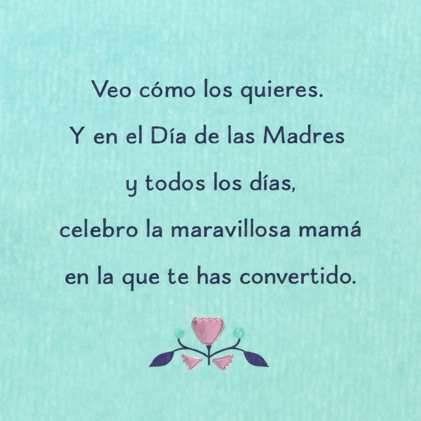 Teal and Navy Spanish Mother's Day Card for Daughter Sentiment image number 3