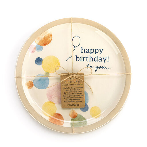 Demdaco Happy Birthday! Celebration Cake Plate, 