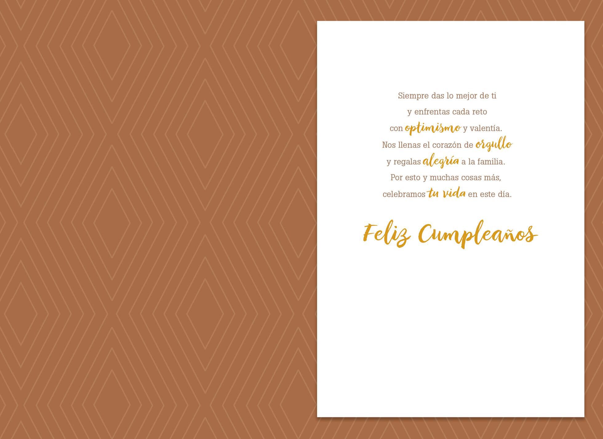 Celebrating Another Year Spanish-Language Birthday Card for Son