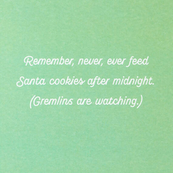 Gremlins™ Don't Feed Santa After Midnight Christmas Card, , large image number 2