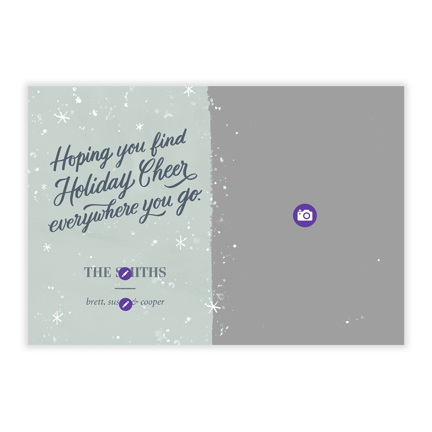 Snowy Cheer Flat Holiday Photo Card, , large image number 5