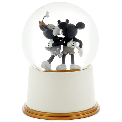 Disney Mickey and Minnie My Heart Found You Snow Globe, 