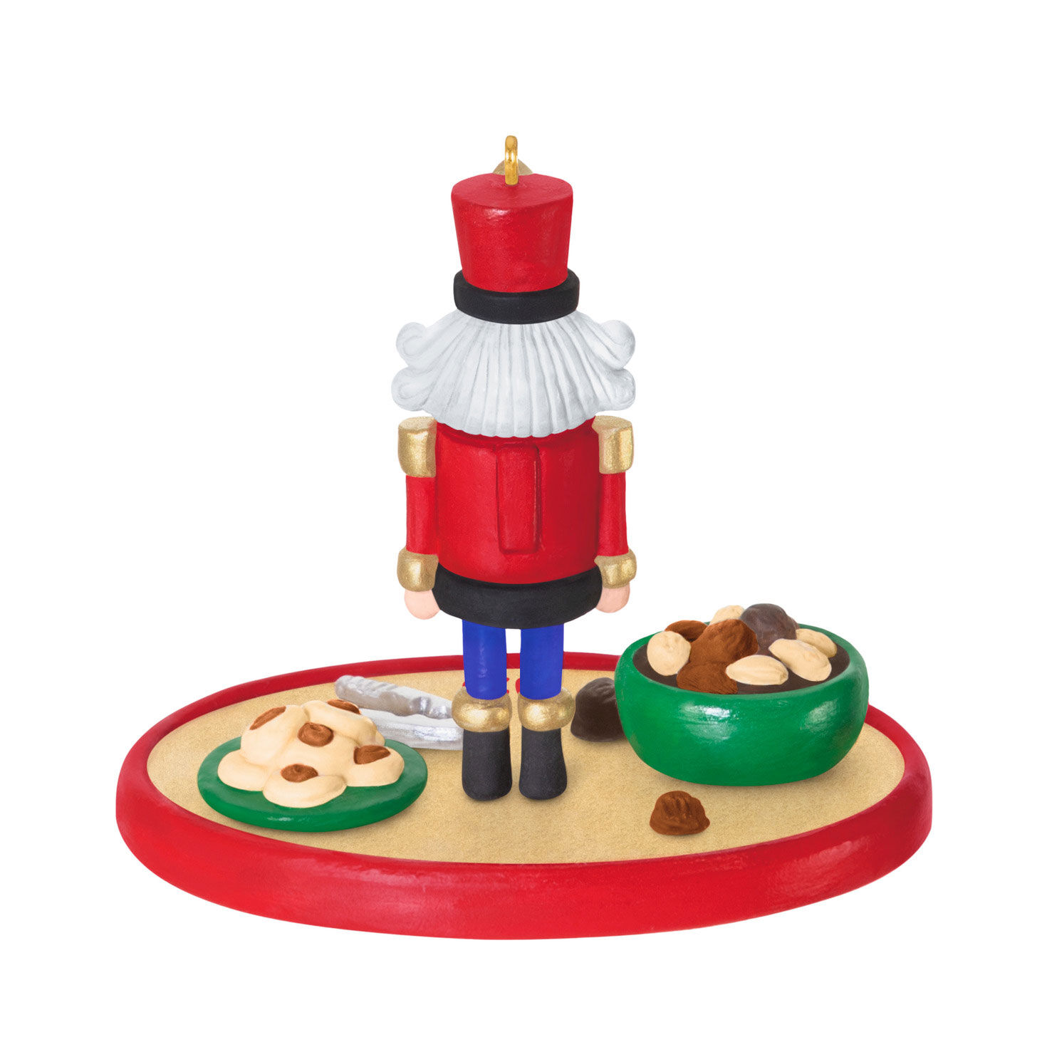 Nutcracker and Bowl of Nuts Keepsake Ornament Back image number 6