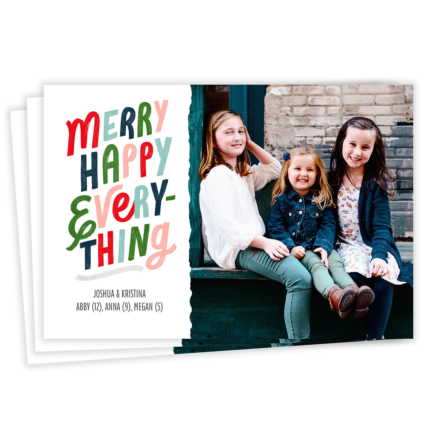 Merry Happy Everything Flat Holiday Photo Card