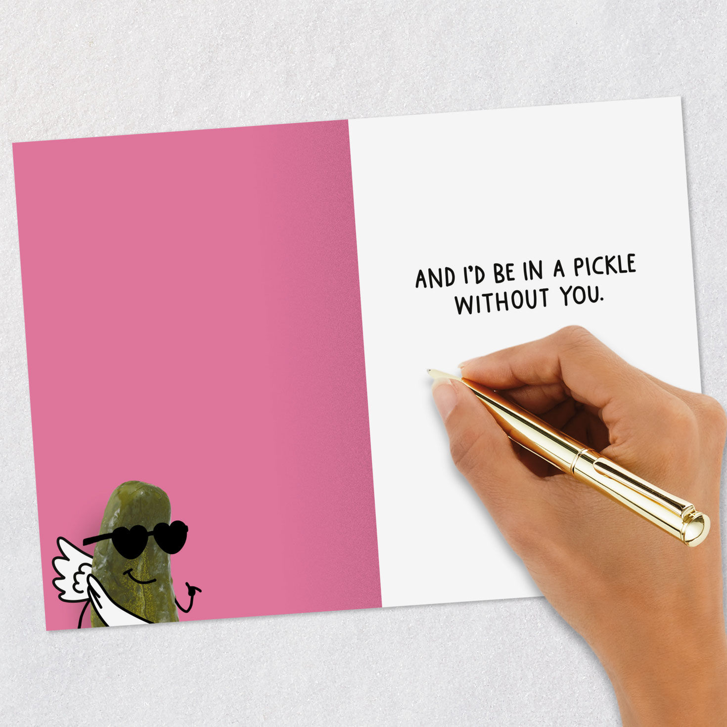 Dill Pickle Cupid Valentine's Day Card signing card image number 6