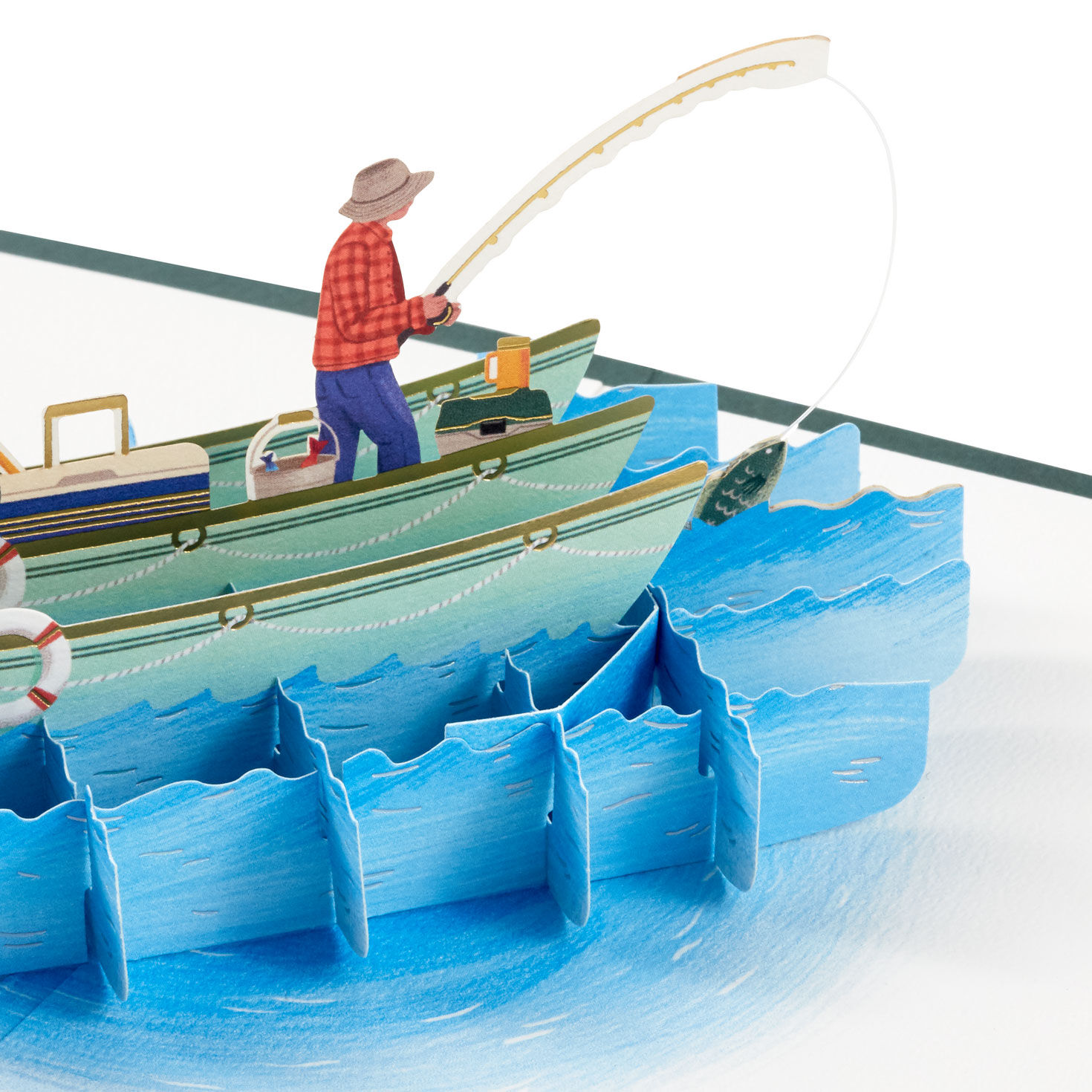 Fishing Boat Pop-up Birthday Card pop up detail image number 4
