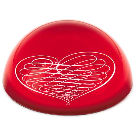 Heart Glass Paperweight, , large