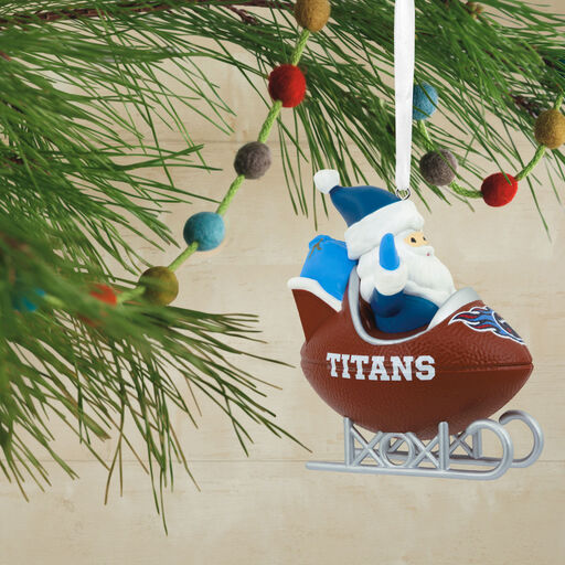 NFL Tennessee Titans Santa Football Sled Hallmark Ornament, 