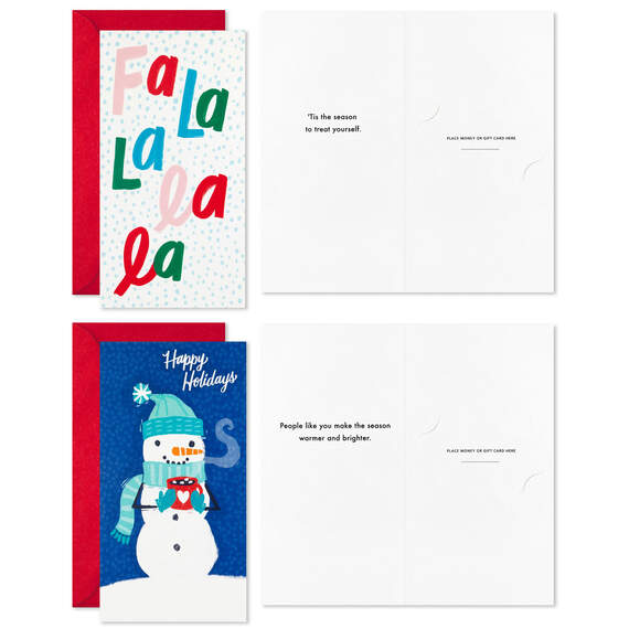 Colorful and Casual Money-Holder Boxed Christmas Cards Assortment, Pack of 36, , large image number 3