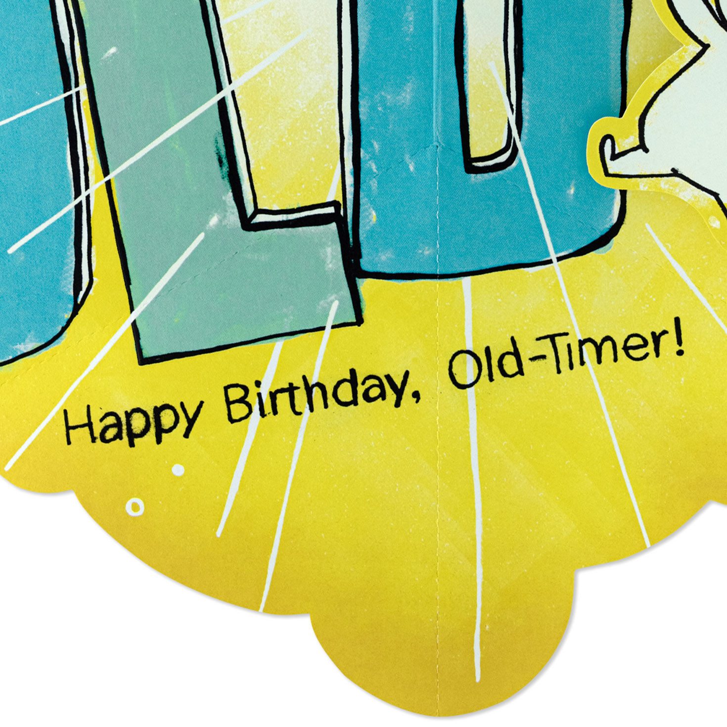 Critter and You're Old Wishes Pop-Up Birthday Card sentiment image number 3