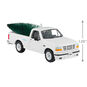 White Ford Pickup Truck With Tree Keepsake Ornament Measurement image number 3