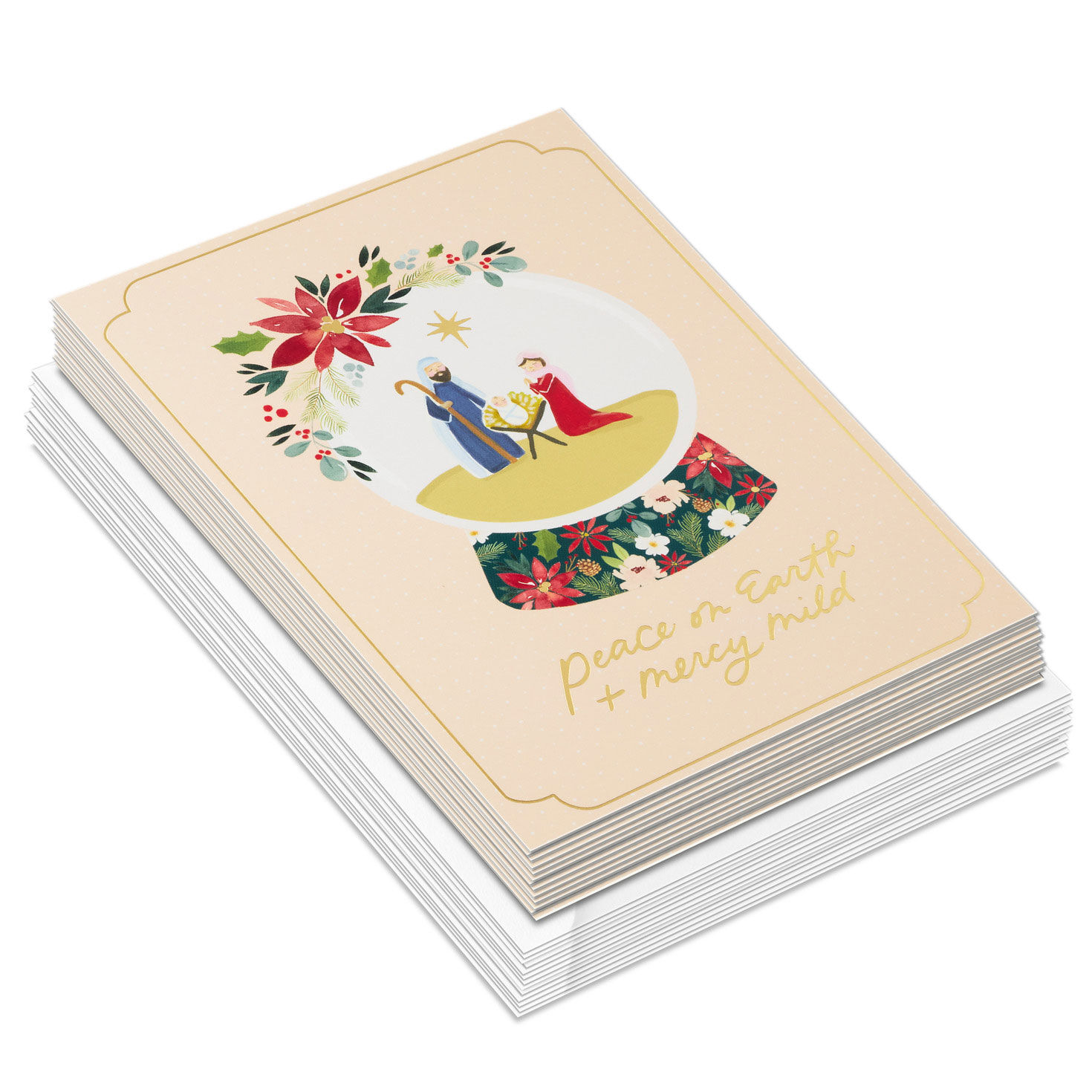 Snow Globe DaySpring Religious Christmas Cards fronts stacked image number 2