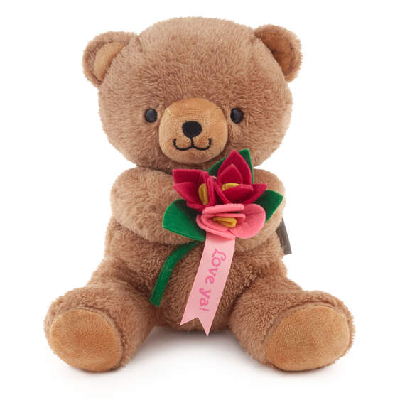 Love You Bouquet Bearing Bear Plush, 8", , large image number 1