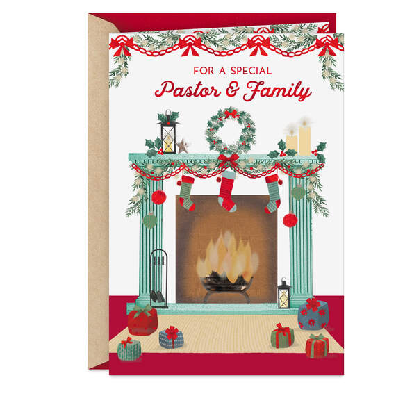 Wonderful Blessing Religious Christmas Card for Pastor and Family