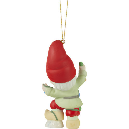 Precious Moments Gnome Worry, Be Happy Ornament, 4.1", 