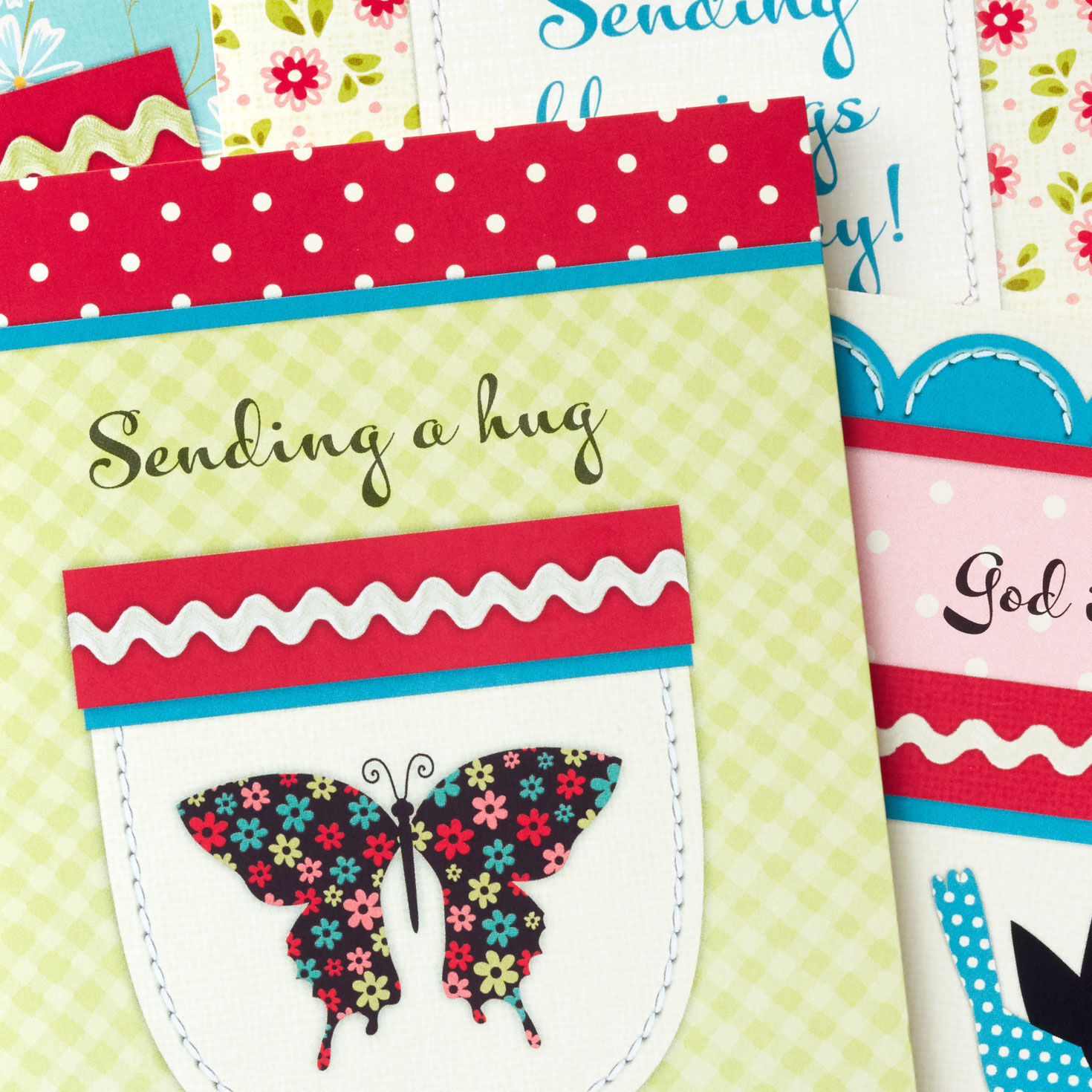 Stitched Pockets Religious Boxed Thinking of You Cards Assortment, Pack ...