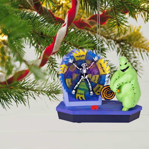 Disney Tim Burton's The Nightmare Before Christmas 30th Anniversary Mr. Oogie Boogie Musical Ornament With Light and Motion, 