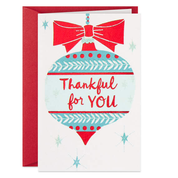 3.25" Mini Thankful for You Christmas Card, , large image number 3