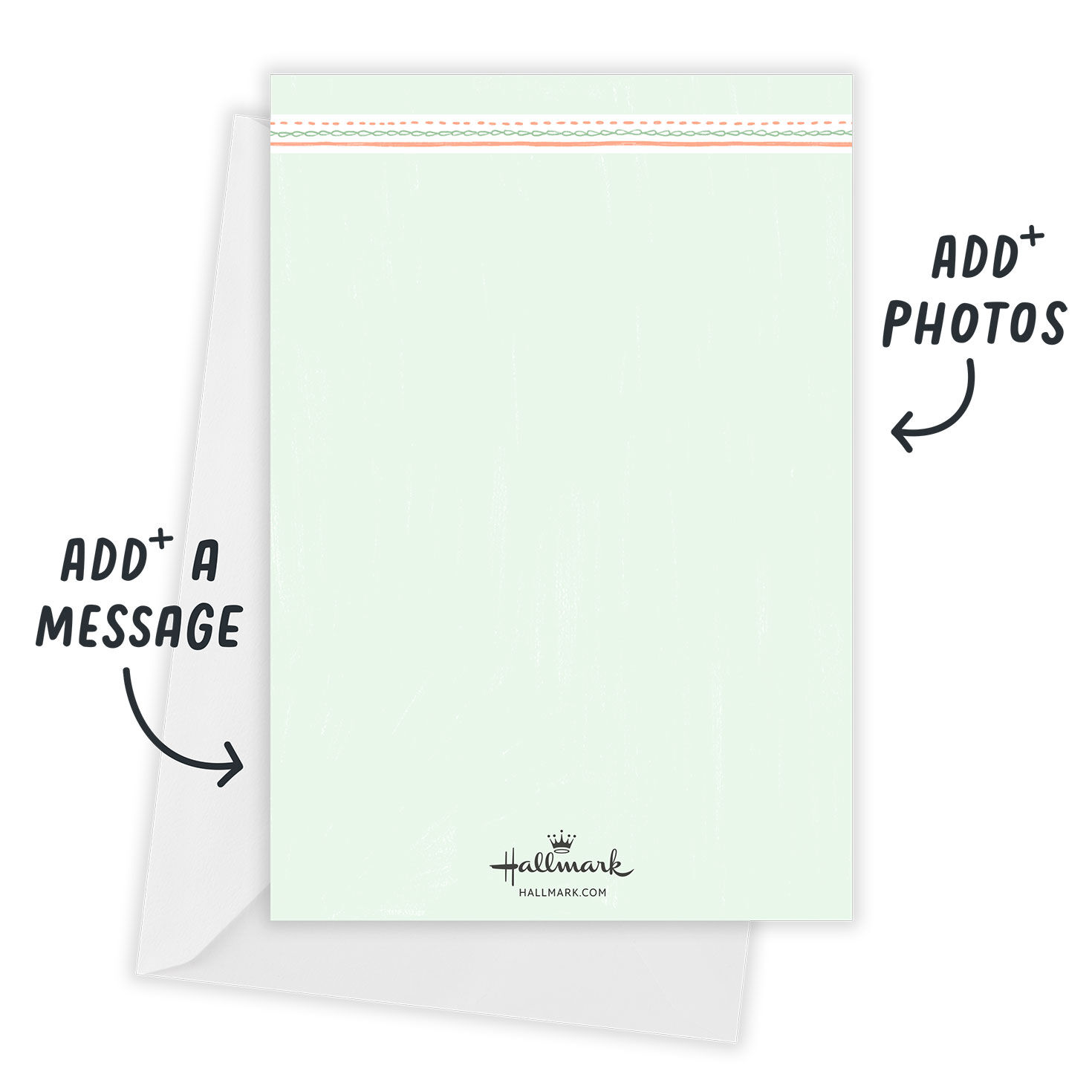 Green Orange Howdy Baby Personalized Shower Invite Card back with Envelope indicating personalization image number 3