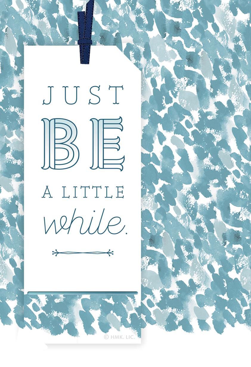 Just Be Encouragement Card With Removable Bookmark