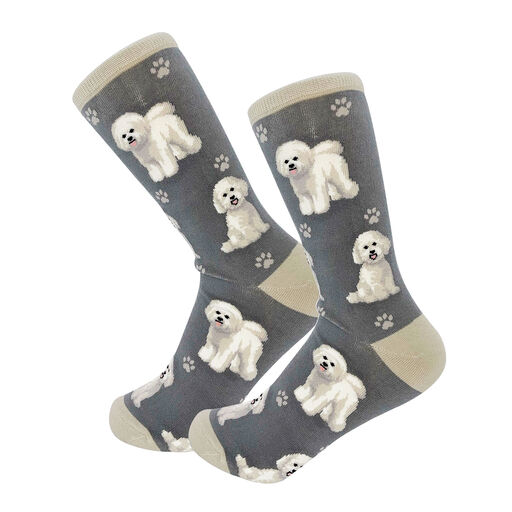 E&S Pets Bichon Frise Novelty Crew Socks, 
