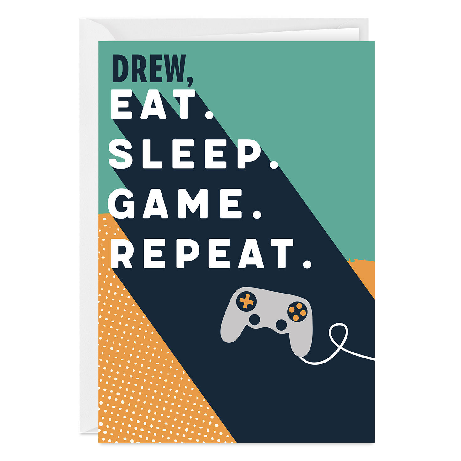 Eat Sleep Game Repeat Custom Celebration Card for only USD 4.99 | Hallmark