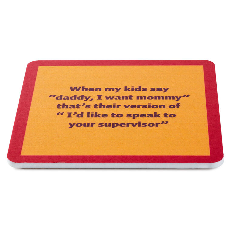 Drinks on Me Dad Supervisor Funny Coaster, , large image number 2