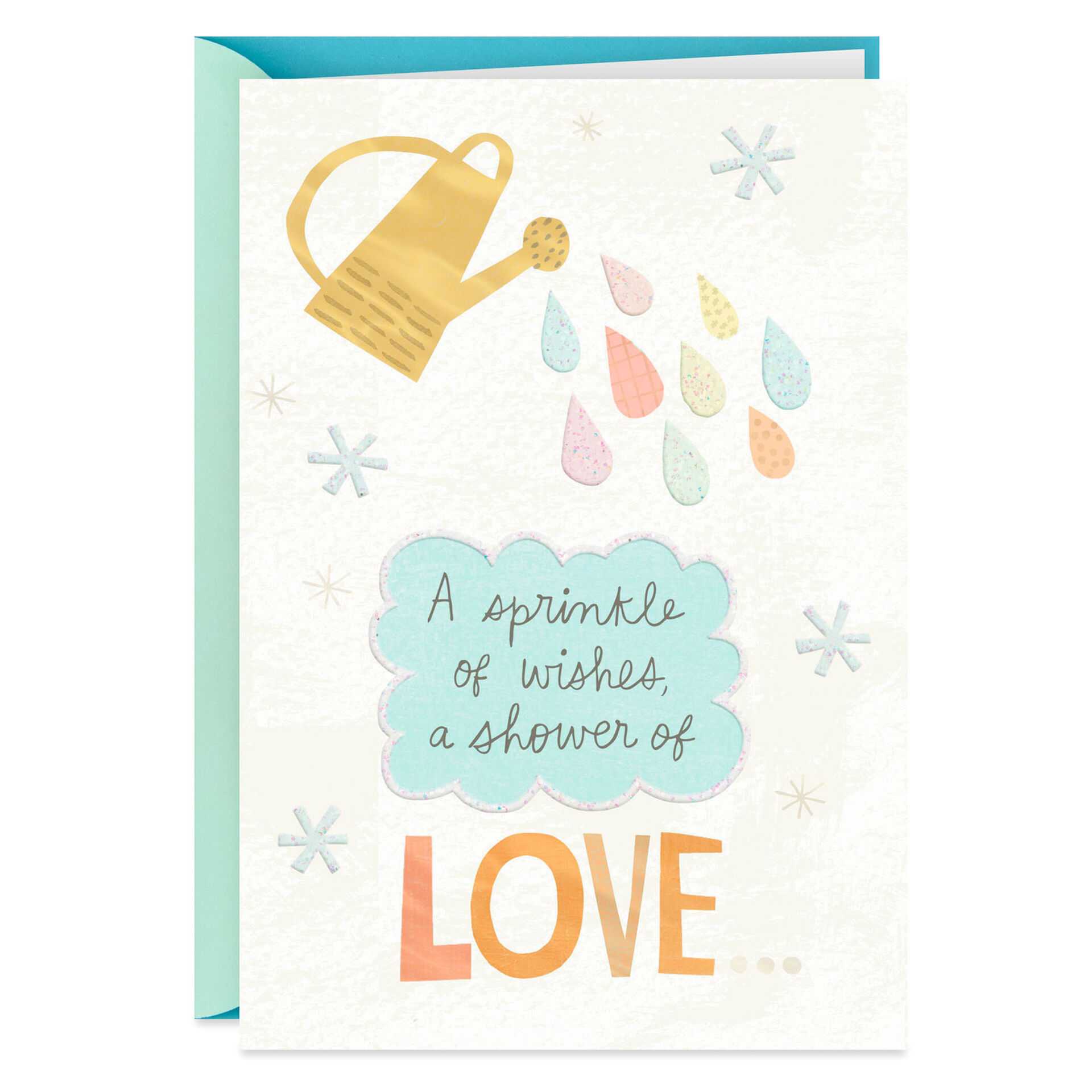 Watering Can Sprinkle Of Wishes Baby Shower Card Greeting Cards Hallmark