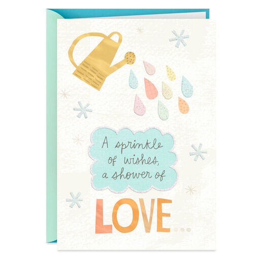 Watering Can Sprinkle of Wishes Baby Shower Card, 
